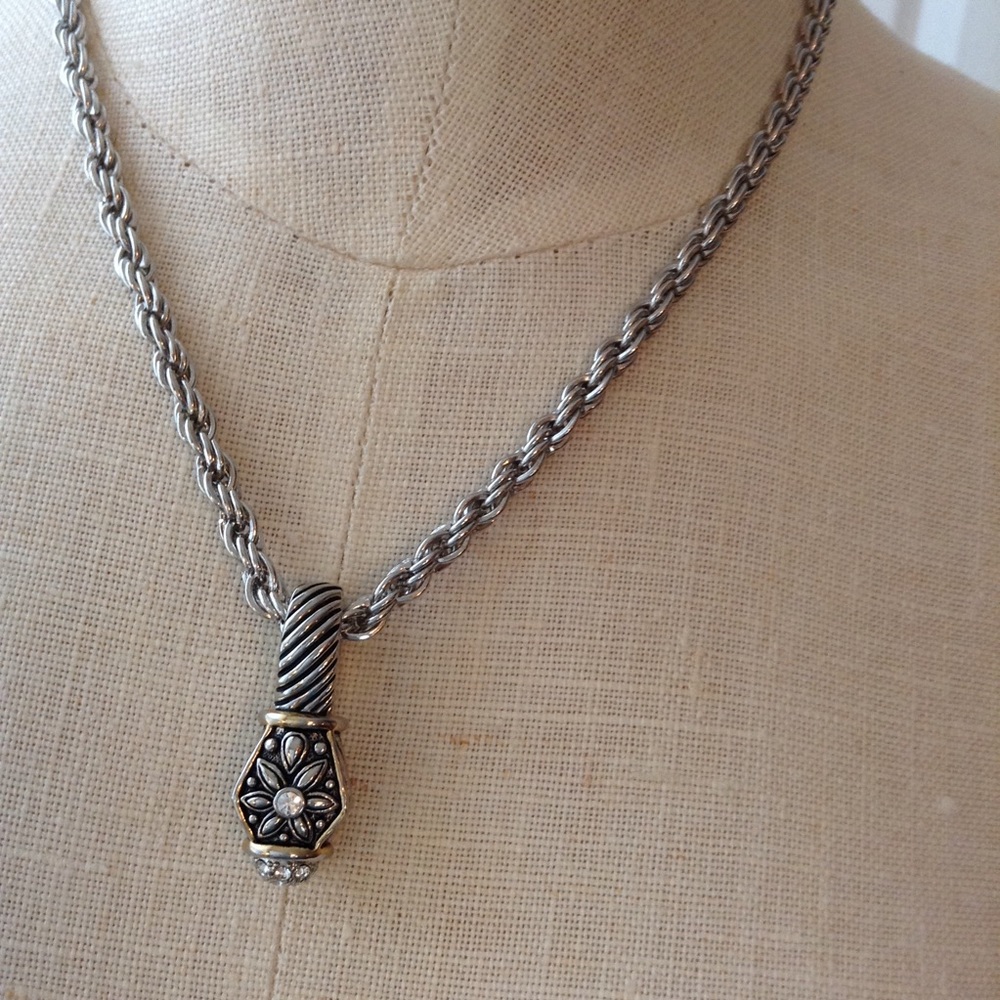 Unique Statement Necklace Silver - image 5